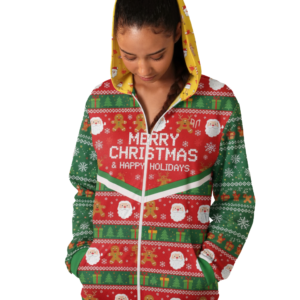 Zip up hoodie xmas